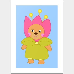 Bonnie Bear - Flower costume Spring Posters and Art